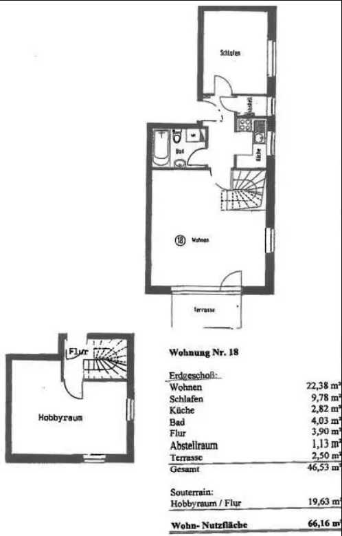 17034 Neubrandenburg - 3 Raumwohnung - Miete - Grundriss